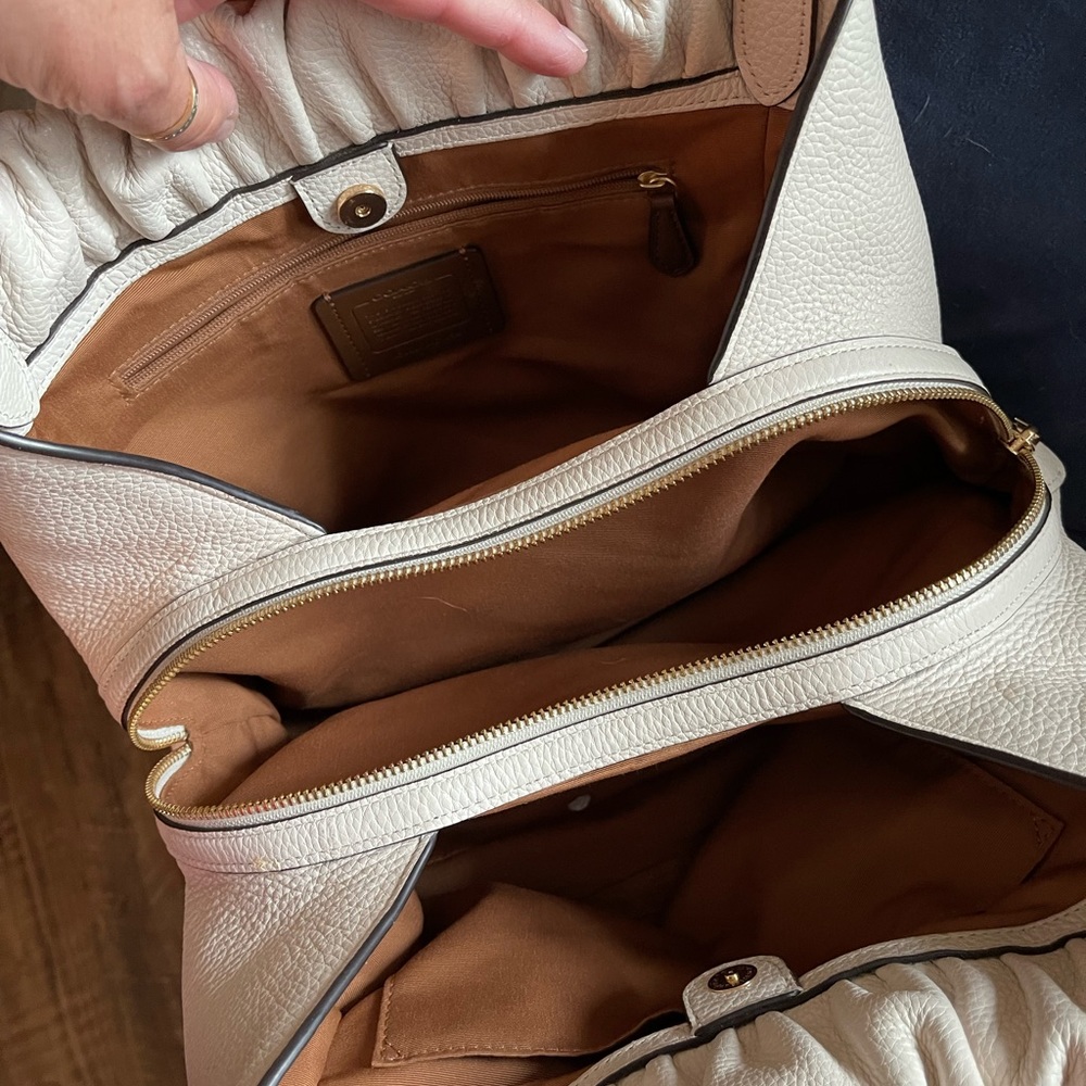 Coach handbag  chalk color leather